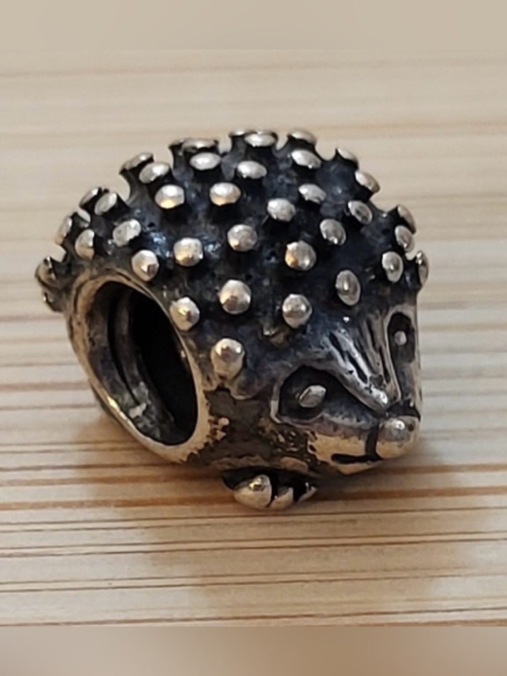 Vintage Pandora Hedgehog Bead Charm 925 Silver